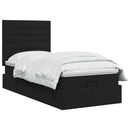 vidaXL Óriási Ágy Matrac és LED világítással Fekete 80 x 200 cm Szövet