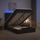 vidaXL Óriási Ágy Matrac és LED világítással Sötét Barna 120 x 190 cm