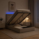 vidaXL Óriási Ágy Matrac és LED világítással Tópszínű 120 x 200 cm