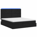 vidaXL Óriási Ágy Matrac és LED világítással Fekete 140 x 190 cm