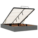 vidaXL Óriási Ágy Matrac és LED világítással Sötétszürke 140 x 200 cm