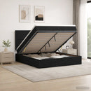 vidaXL Óriáságy matraccal fejtámlával Fekete 140 x 190 cm Szövet