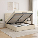 vidaXL Óriáságy matraccal fejtámlával Krémszínű 180 x 200 cm Szövet