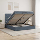 vidaXL Óriási Ágy Matrac és LED világítással Sötétszürke 160 x 200 cm