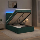 vidaXL Óriási Ágy Matrac és LED világítással Sötétzöld 120 x 190 cm