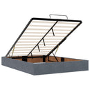 vidaXL Óriási Ágy Matrac és LED világítással Sötétszürke 140 x 200 cm