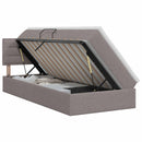 vidaXL Ágy tárolóval és matraccal Tópszínű 90 x 200 cm Faanyag