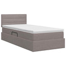 vidaXL Ágy tárolóval és matraccal Tópszínű 90 x 200 cm Faanyag