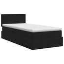 vidaXL Ágy tárolóval és matraccal Fekete 100 x 200 cm Bársony