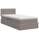 vidaXL Ágy tárolóval és matraccal Tópszínű 100 x 200 cm Bársony