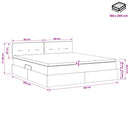 vidaXL Ágy tárolóval és matraccal fejtámlával Kék 160 x 200 cm Bársony