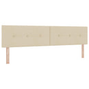 vidaXL Ágy tárolóval és matraccal Krémszínű 200 x 200 cm Bársony