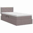 vidaXL Ágy tárolóval és matraccal Tópszínű 90 x 190 cm Bársony