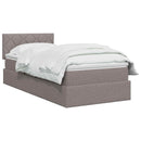 vidaXL Ágy tárolóval és matraccal Tópszínű 90 x 200 cm Bársony