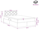 vidaXL Ágy tárolóval és matraccal Sötétszürke 120 x 200 cm Bársony