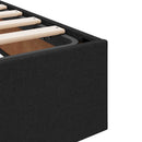 vidaXL Ágy tárolóval és matraccal Fekete 160 x 200 cm Bársony