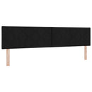 vidaXL Ágy tárolóval és matraccal Fekete 200 x 200 cm Bársony