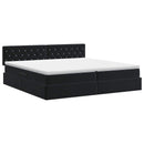 vidaXL Tárolós Ágy fejtámlával Fekete 200 x 200 cm Bársony