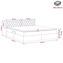 vidaXL Tárolós Ágy fejtámlával Rózsaszín 200 x 200 cm Bársony