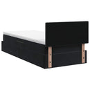 vidaXL Tárolós Ágy fejtámlával Fekete 90 x 190 cm Bársony