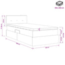 vidaXL Tárolós Ágy fejtámlával Fekete 100 x 200 cm Bársony