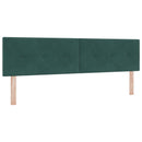 vidaXL Tárolós Ágy fejtámlával Sötétzöld 180 x 200 cm Bársony