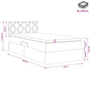 vidaXL Tárolós Ágy fejtámlával Fekete 90 x 190 cm Bársony