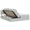 vidaXL Tárolós Ágy fejtámlával 2 db Világosszürke