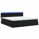 vidaXL LED tárolós ágy matraccal Fekete 200 x 200 cm Bársony