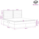 vidaXL Ágy tárolóval és matraccal tárolóval Fekete 160 x 200 cm szövet