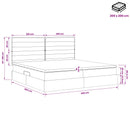 vidaXL Ágy tárolóval és matraccal Világosszürke 200 x 200 cm szövet