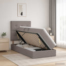 vidaXL Ágy tárolóval és matraccal Tópszínű 100 x 200 cm szövet