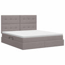 vidaXL Ágy tárolóval és matraccal Tópszínű 160 x 200 cm szövet
