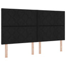 vidaXL Ágy tárolóval és matraccal tárolóval Fekete 180 x 200 cm szövet