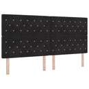 vidaXL Ágy tárolóval és matraccal Fekete 200 x 200 cm Bársony
