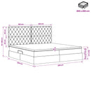 vidaXL Ágy tárolóval és matraccal Rózsaszín 200 x 200 cm Bársony