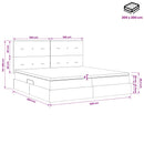 vidaXL Ágy tárolóval és matraccal Sötétszürke 200 x 200 cm Bársony