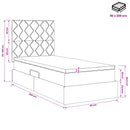 vidaXL Ágy tárolóval és matraccal Rózsaszín 90 x 200 cm Bársony