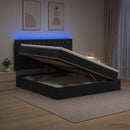 vidaXL LED tárolós ágy matraccal Fekete 160 x 200 cm Bársony