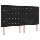 vidaXL LED tárolós ágy matraccal Fekete 180 x 200 cm Bársony