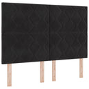 vidaXL LED tárolós ágy matraccal Fekete 160 x 200 cm Bársony