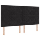 vidaXL LED tárolós ágy matraccal Fekete 180 x 200 cm Bársony