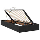 vidaXL LED tárolós ágy matraccal Fekete 200 x 200 cm Bársony