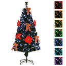 vidaXL Optikai szálas műfenyő 120 cm 12 LED Többszínű PVC