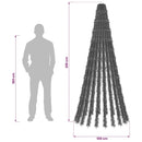 vidaXL LED Karácsonyi Fenyő 220 cm 460 LED Hideg fehér Acél Zöld