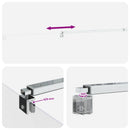 vidaXL Zuhanykabin merevítő rúd 70-120 cm 6/8 mm üveghez Krómszínű