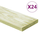 vidaXL Terasz Deszka 24 db Zöld Impregnált 1.44 m² Impregnált Fenyőfa