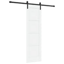 vidaXL Csúszó ajtó 61 x 198,5 cm Szerelt Fa Fehér és Fekete