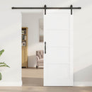 vidaXL Csúszó ajtó 78 x 202 cm Szerelt Fa Fehér és Fekete