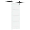 vidaXL Csúszó ajtó 78 x 202 cm Szerelt Fa Fehér és Fekete